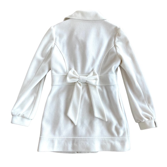 Tulle White Double Breasted Coat - Picture 2 of 3